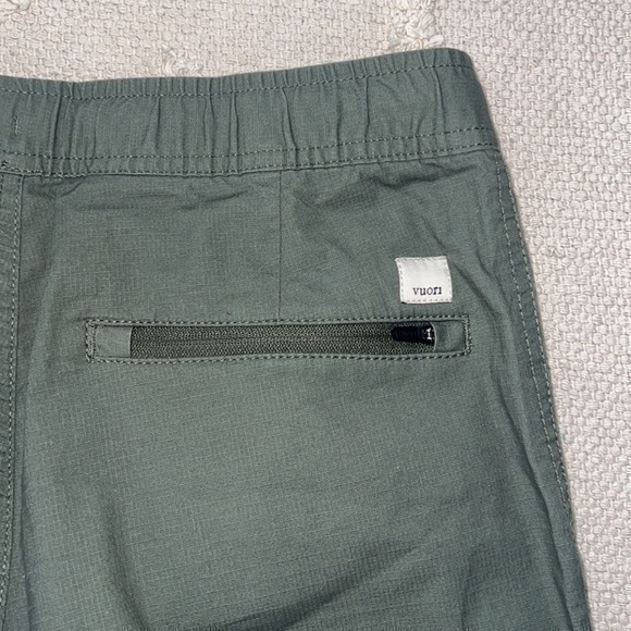 Vuori Ripstop Olive Army‎ Green Wideleg Organic Cotton Cropped Pants Small - Picture 12 of 14